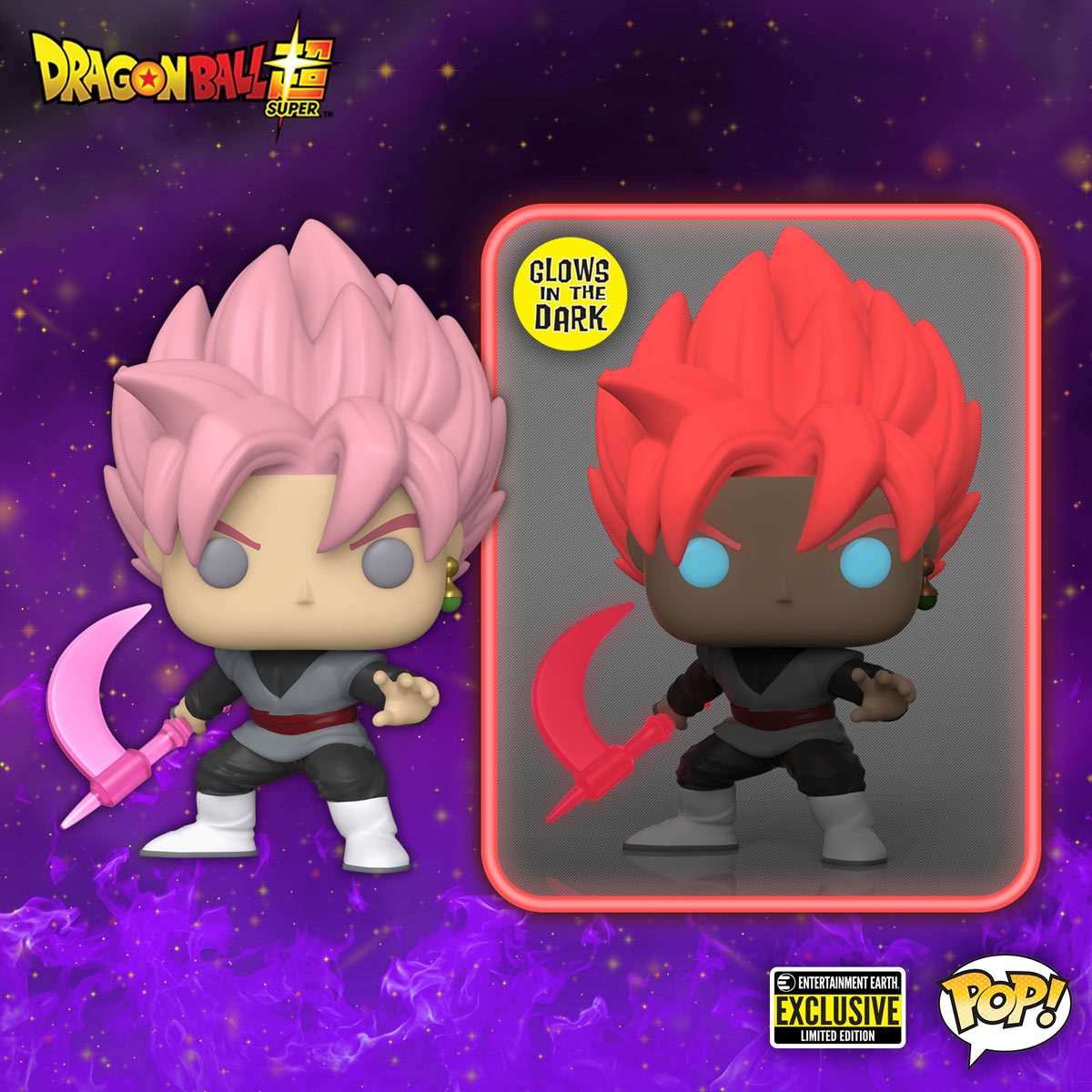 Dragon Ball Super Saiyan Rose Goku Black Glow-in-the-Dark Funko Pop! Vinyl Figure - Entertainment Earth Exclusive